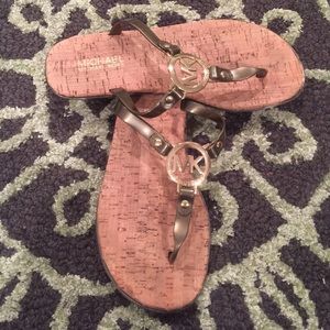 MICHAEL Michael Kors jelly & cork flip flops