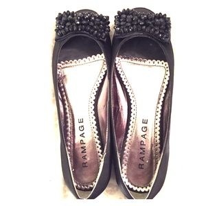 Rampage peep toe flats size 7