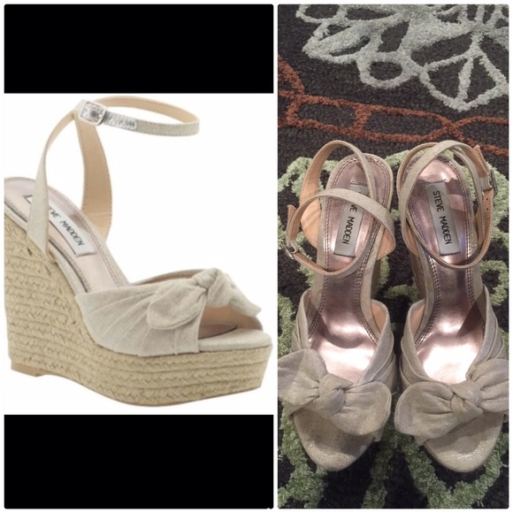 Steve Madden Glistenn Espadrille Platform Wedges - Picture 4 of 4