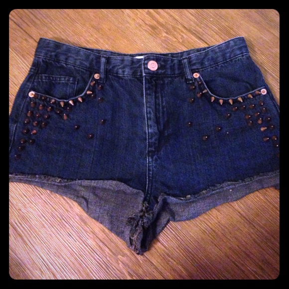 Top shop Moto studded shorts