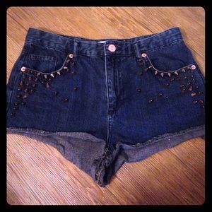 Top shop Moto studded shorts