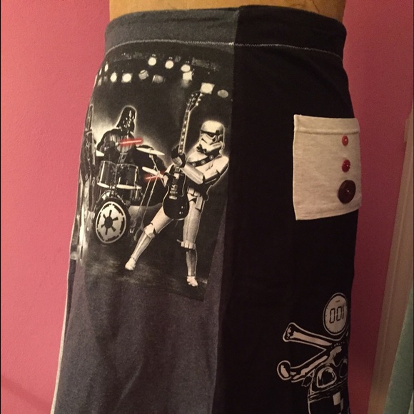 Up-cycled tee shirt skirt
