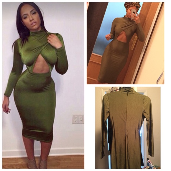 Dresses & Skirts - Sexy Olive green one piece dress! Brand new