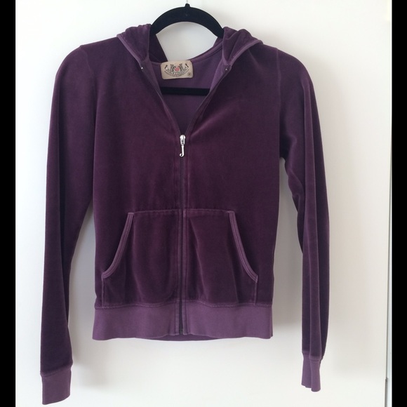 Juicy Couture Purple Velour Zip Up Jacket