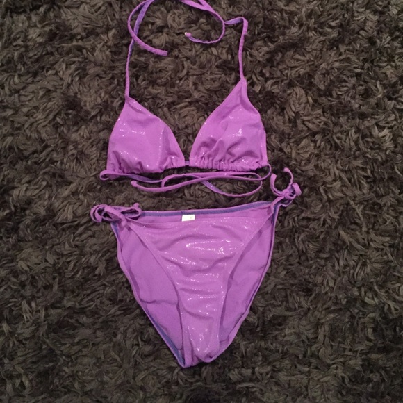 Purple bikini with shimmer