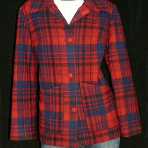 Vintage Treasure; plaid wool jacket