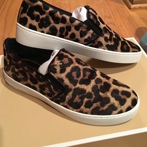Michael Kors leopard print slip on shoes