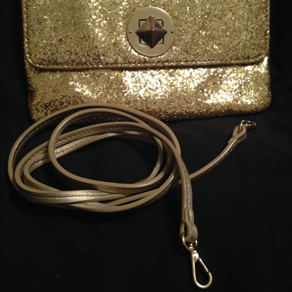 Kate Spade Gold Glitter Crossbody/Clutch