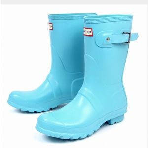 New Blue Hunter Rain Boots