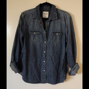 Denim Shirt with stylish studs