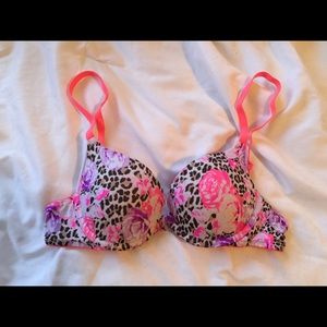 Multi Floral Padded VS Pink Bra