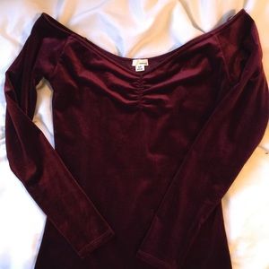 Velvet Off Shoulder Top