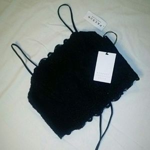 Kendall & Kylie Black Crop Top