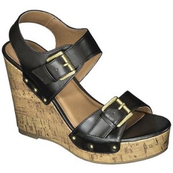 Mossimo Supply Co. Black Wedges