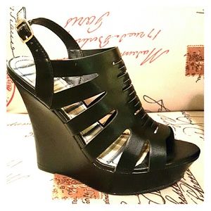 Black Bamboo Wedges