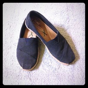 Women's Navy Blue Suede TOMS