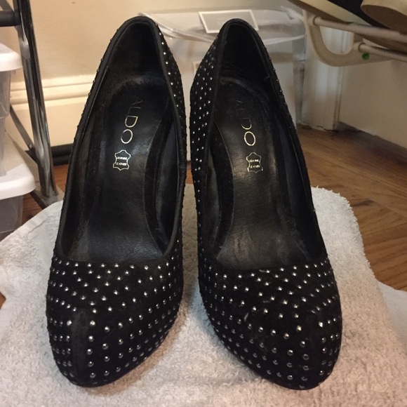 Aldo studded black pumps
