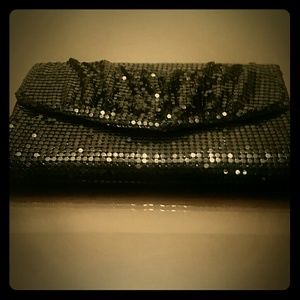 Vintage black sequin clutch