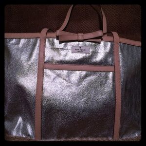 Silver Kate Spade tote!