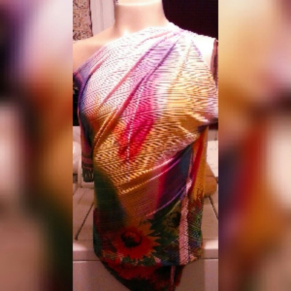 Pink Floral Swimsuit Coverup sz large