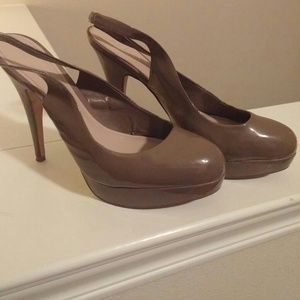 **ALDO** Olive/Taupe Patent Leather Pumps