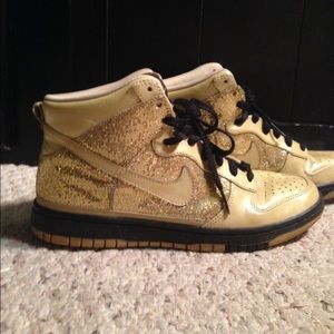 Lightly Worn Gold Nikes