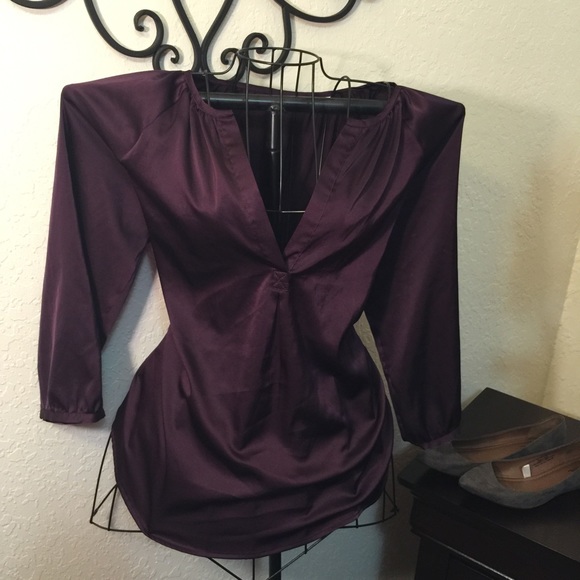 Dark purple dress blouse