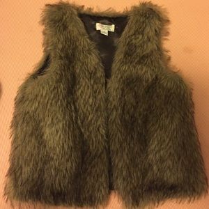 Girls size 7/8 fur vest from Children's Place