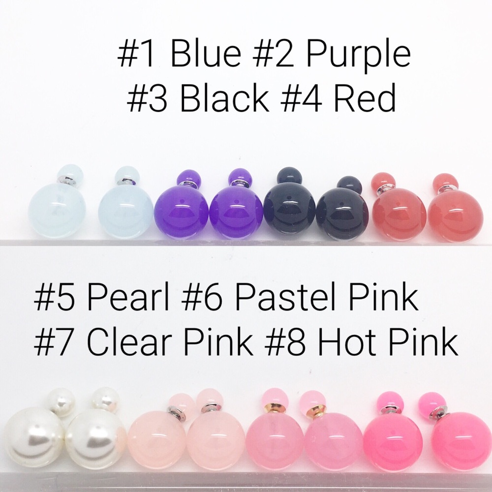 Hot Pink High Low Stud Earrings Tribal - Picture 2 of 7