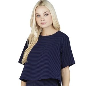 Striped Boxy Crop Top