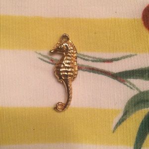 Vintage 60s 24k Solid Gold Seahorse Bracelet Charm