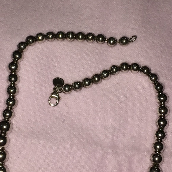 Tiffany & Co Sterling Silver Pearl Bead Necklace - Picture 3 of 3