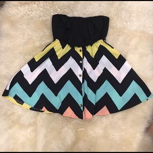 LAST CHANCE: Multi-colored skater skirt dress