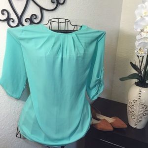 Teal blouse by coco and main