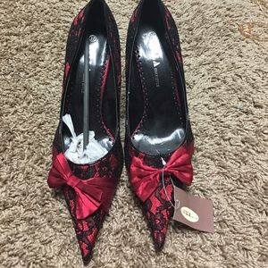 Gorgeous lace and silk shoes.