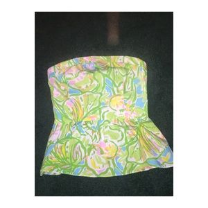 Lilly Pulitzer strapless top