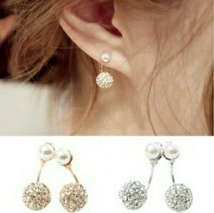 Bulk (4 sets) Gold Silver Double Side Earrings