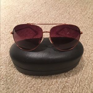 Deep Rose Gold/Bronze Michael Kors Aviators