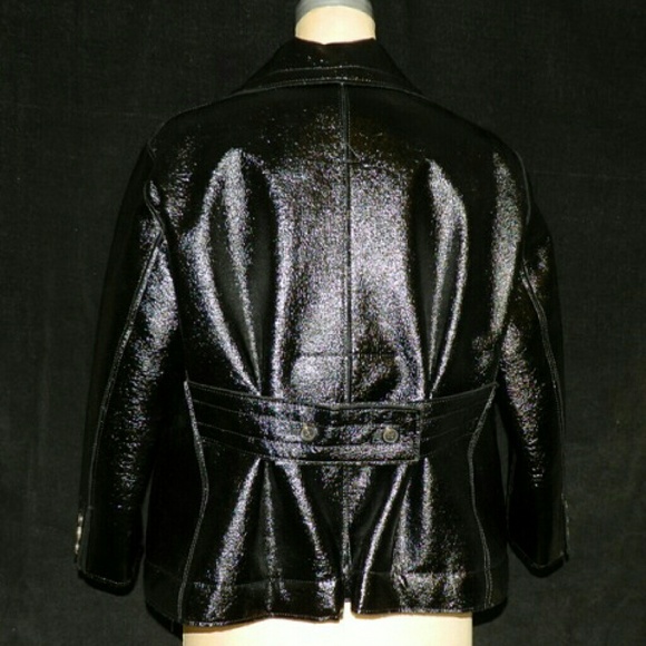 Runway Piece; Polyurethane Coated Wool Jacket - image 4