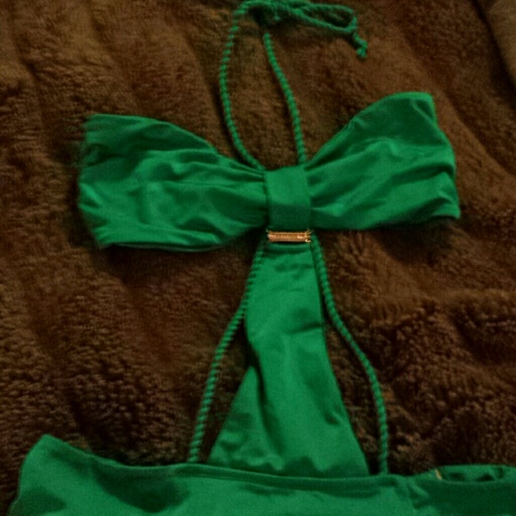 NWOT  luxury ZOE BIKINI AQUA(TEAL) GREEN ONE PIECE - Picture 2 of 4