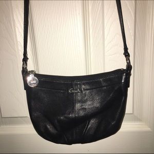 Coach Black Leather Small Crossbody Purse