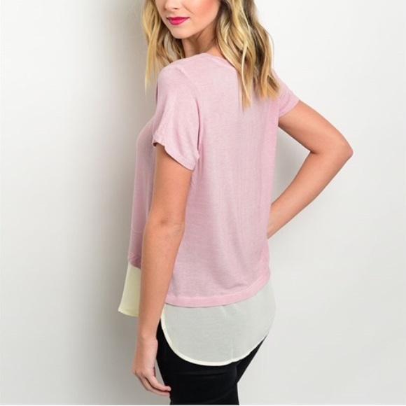 LAST ONE🎉Dusted Rose Tee - Picture 3 of 3