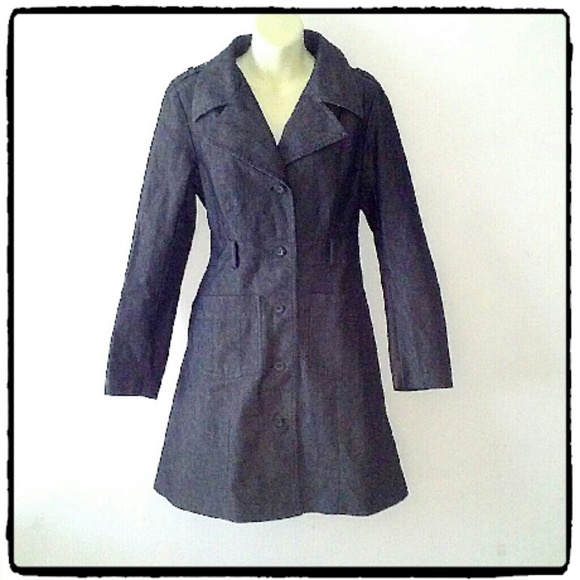 denim trench coat h&m