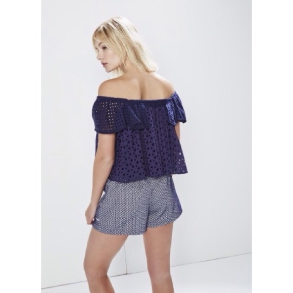 🆕 Rebecca Minkoff Cropped Eyelet Top - Picture 2 of 3