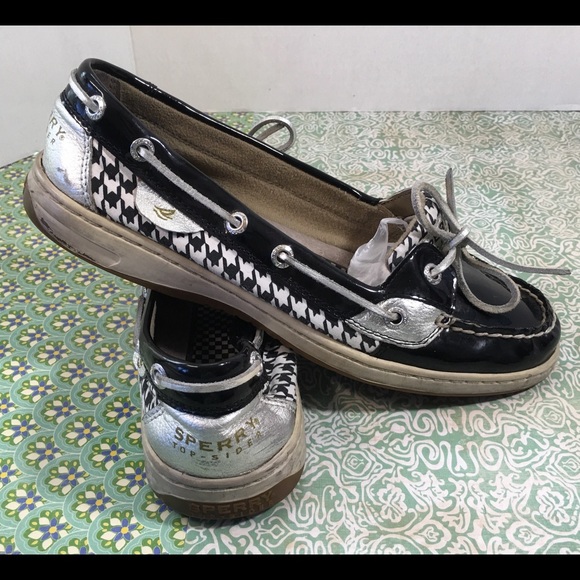 Sperry Shoes - Dapper Sperry Top Sliders! Black/silver size 8.5