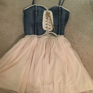Country lace up dress