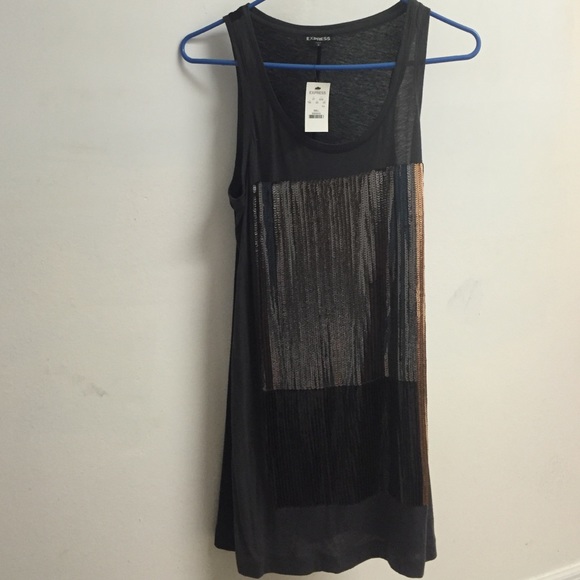 NWT express long tank with sequin