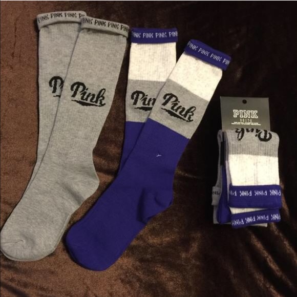 PINK Victoria's Secret Accessories - 2 pr bundle PINK Victoria's Secret knee high socks