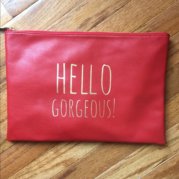 DEUX LUX HELLO GORGEOUS Clutch Zip Case Bag Purse - Picture 1 of 2