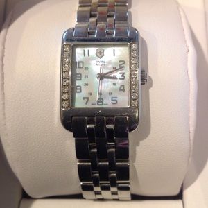 Swiss Army Watch; Mother of Pearl & Diamonds